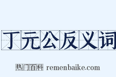 丁元公反义词是什么意思的图片